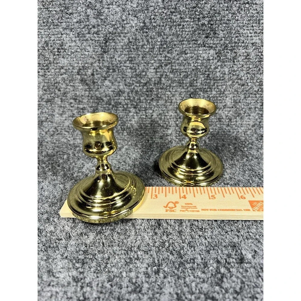 Pair of Vintage Baldwin‎ Brass Candlestick Holders,  Heavy